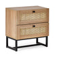 Padstow 2 Drawer Bedside - Oak
