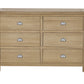 Memphis Limed Oak 6 Drawer Wide Chest
