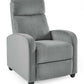 Vivo Grey Chenille Reclining Arm Chair