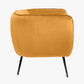 Lucca Gold Velvet and Metal Armchair