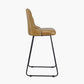 Camillo Mustard Leather Diamond Back Bar Stool