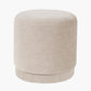 Sassari Taupe Teddy Fabric Cylinder Pouffe