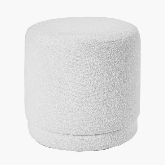 Sassari Boucl�� Fabric Cylinder Pouffe