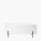 Catania Boucl�� Fabric Storage Bench With Black Legs
