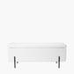 Catania Boucl�� Fabric Storage Bench With Black Legs