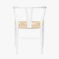 Quinn White Beech Wood and Natural Paper Rope Dining Chair