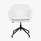 Rosolini Boucl�� Fabric and Black Metal Swivel Rise and Fall Chair