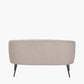 Aviana Natural Chenille and Black Metal Sofa