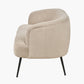 Aviana Taupe Teddy and Black Metal Sofa