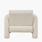 Ravello White Textured Fabric Armed Chair