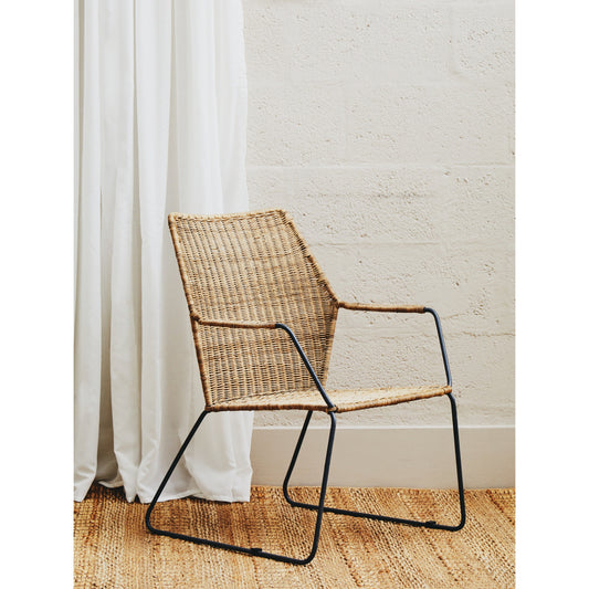 Manado Angled Design Natural Rattan Chair