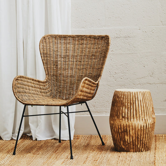 Manado Curved Design Natural Rattan Chair
