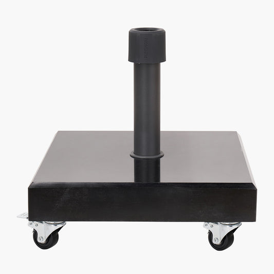 Rome Polished Black Granite 40KG Wheeled Parasol Base