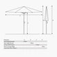 Riva Premium 3m Round Faded Black Parasol