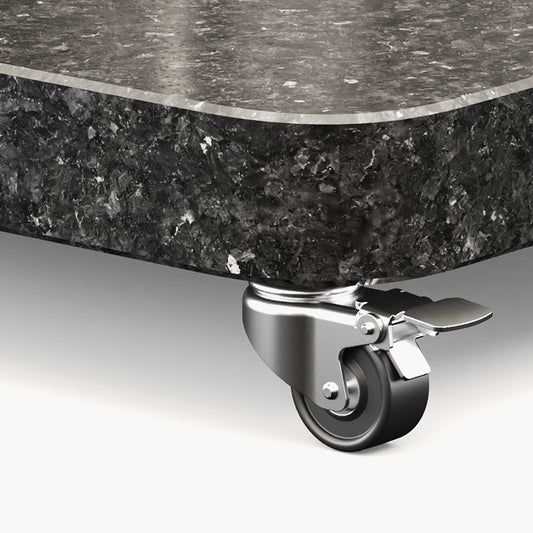 Ancona Anthracite Round Edge Granite 90KG Wheeled Parasol Base