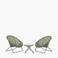 Tobs Outdoor Green Foldable Loungers Set