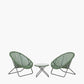 Tobs Outdoor Green Foldable Loungers Set