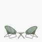 Tobs Outdoor Green Foldable Loungers Set