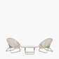Tobs Outdoor Grey Foldable Loungers Set with Oval Table