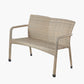 Tobs Outdoor Grey Synthetic Rattan Stacking Bench