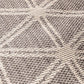Indoor Outdoor Silver and White Geometric Design Rug
