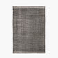 Indoor Outdoor Graphite and White Basket Weave Design Rug