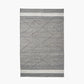 Indoor Outdoor Grey and White Plaited Stripe Design Rug