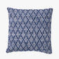 Indoor Outdoor Denim Blue and White Ikat Design Scatter Cushion