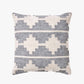 Indoor Outdoor Grey and White Moroccan Design Scatter Cushion