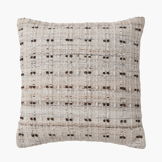 Indoor Outdoor Natural Double Stitch Design Scatter Cushion
