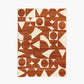 Indoor Outdoor Terracotta and Ivory  Geometric Design Rug