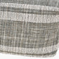 Indoor Outdoor Steel Grey and White Stripe Design Pouffe