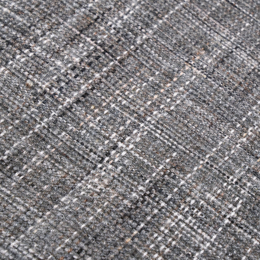 Indoor Outdoor Steel Grey and White Stripe Design Rug