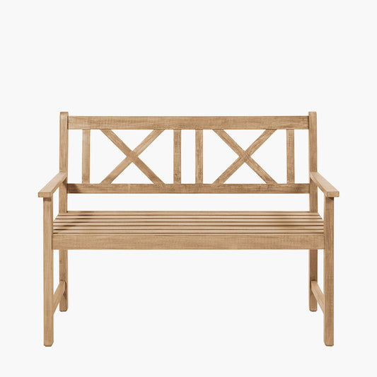 Cambridge Light Teak Outdoor 2 Seater Bench