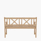 Cambridge Light Teak Outdoor 3 Seater Acacia Wood Bench