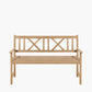 Cambridge Light Teak Outdoor 3 Seater Acacia Wood Bench