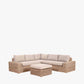 Como Natural Antique Outdoor Corner Seating Set