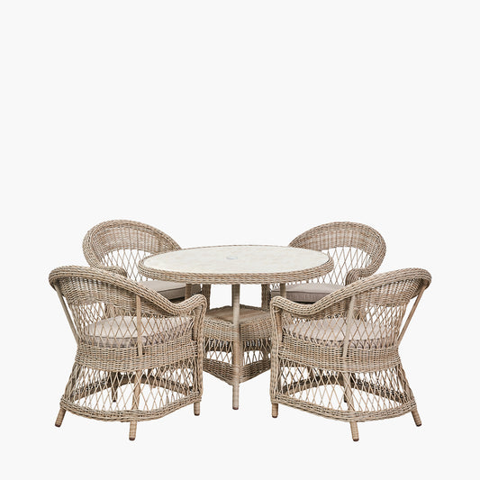 Pattaya Sand Outdoor 4 Seater Dining Set