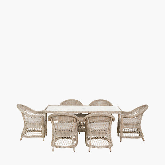 Pattaya Sand Outdoor 6 Seater Dining Set