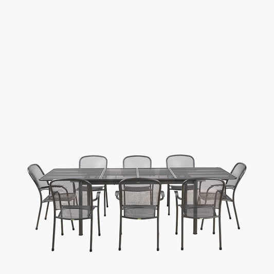 Carlo Extendable Rectangular 8 Seater Dining Set