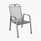 Savoy Bistro Set with Grey Striped/Plain Cushions