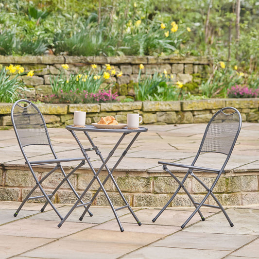 Caf�� Latte Balcony Folding Round Set