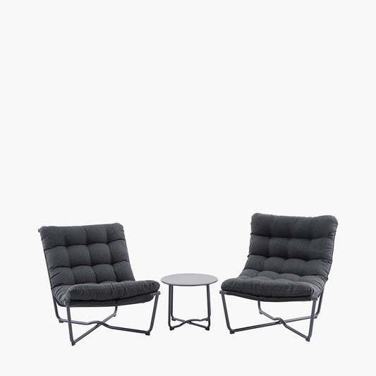 Clermont Anthracite Outdoor Lounging Set