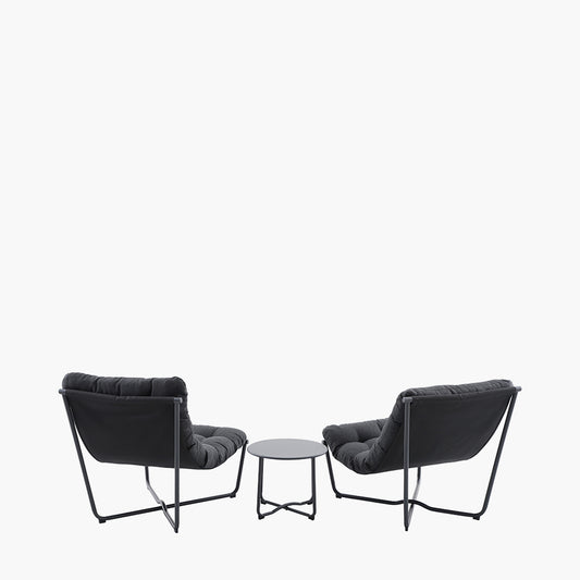 Clermont Anthracite Outdoor Lounging Set