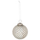 Metallic Silver Honey Comb Set Of 4 Large Baubles