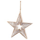 Antique White  Wooden Sparkle Star