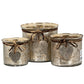 Mercury Hammered Heart Large Candle Holder
