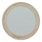 Washed Wood Round Framed Mirror