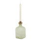 Smoked Sage and Aged Brass Large Candle Holder Vase