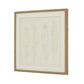 Alta White Feathers Art Mounted In Beaded Frame